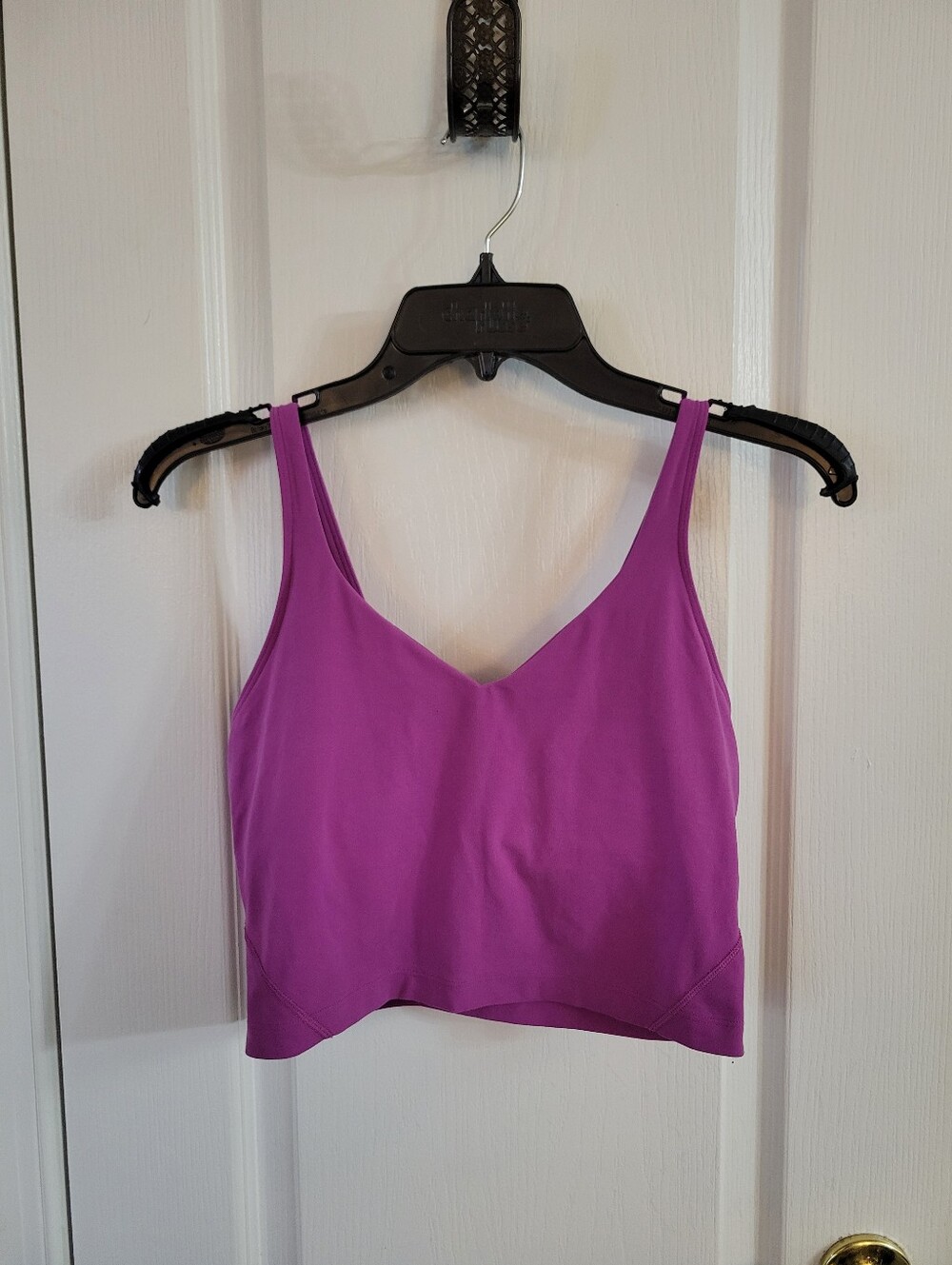 Lululemon Align Crop Tank Top Vivid Plum Purple Light Support A/B Cup Size 8